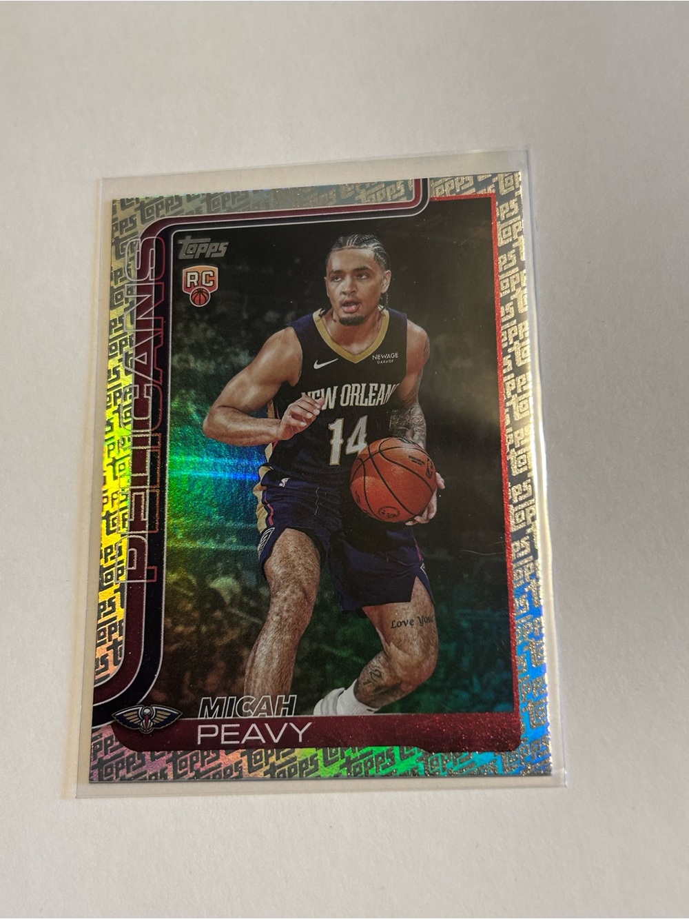 Topps Micah Peavy Rookie Card - New Orleans Pelicans